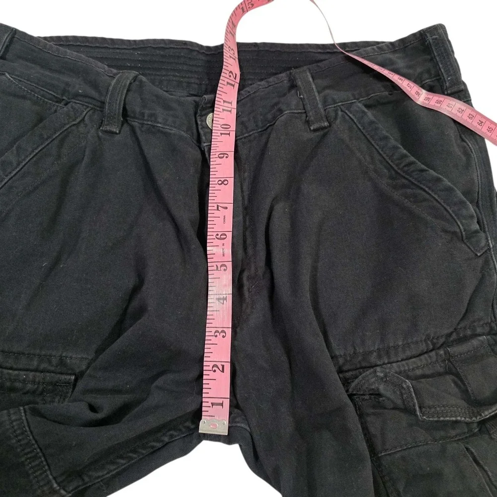 Levi's Mens Black Cargo Shorts 33 Waist Loose Fit Utility Pockets‎ Cotton Jorts